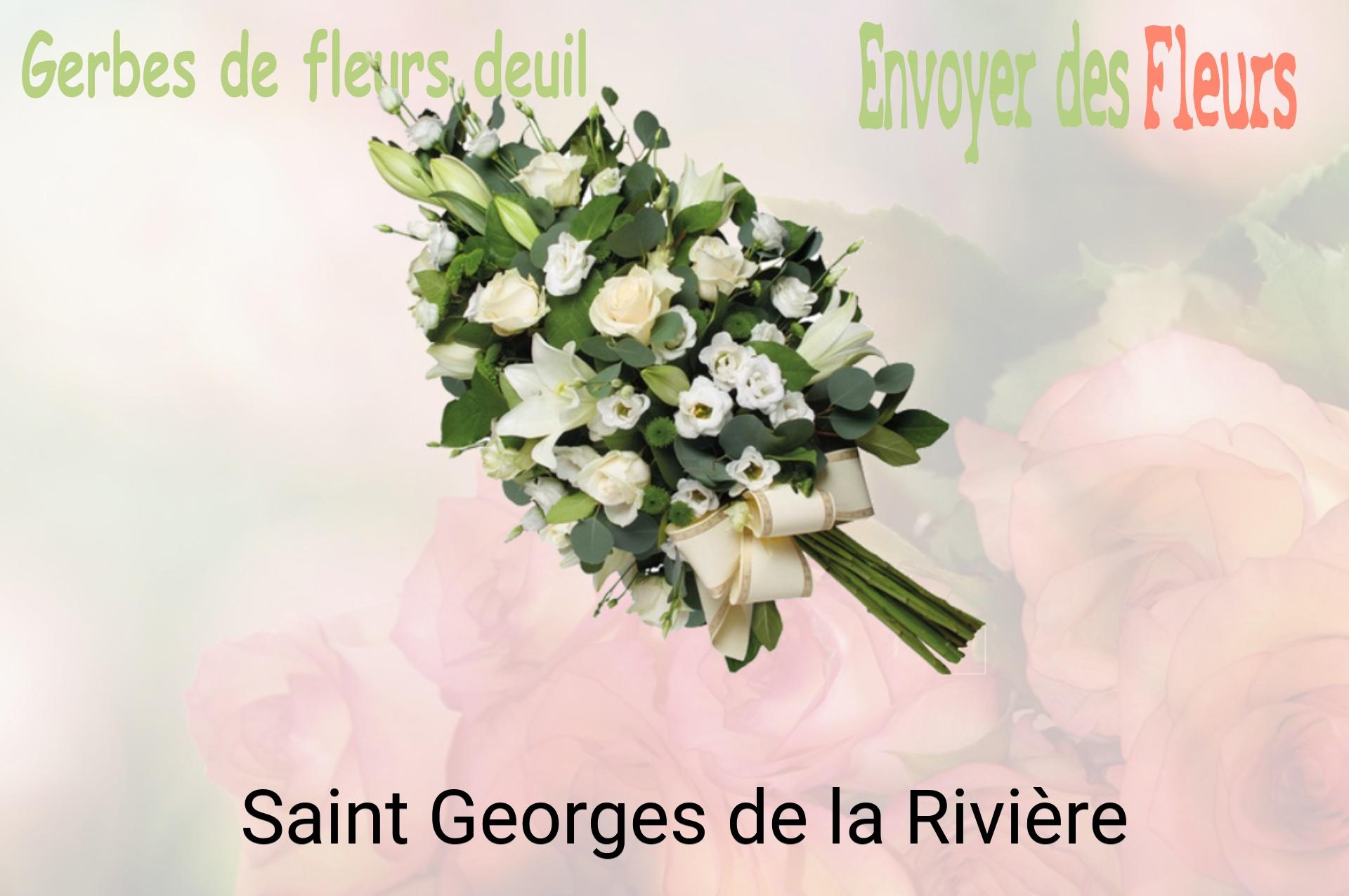 Gerbe de fleurs de deuil livrée à Saint-Georges-de-la-Rivière
